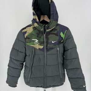✨ NIKE ✨ 3Brand Camouflage Fleece Lined Puffer Jacket Medium (10-12 years)